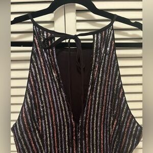 Maeve for Anthropologie sequin jumpsuit- perfect for NYE or winter weddings!